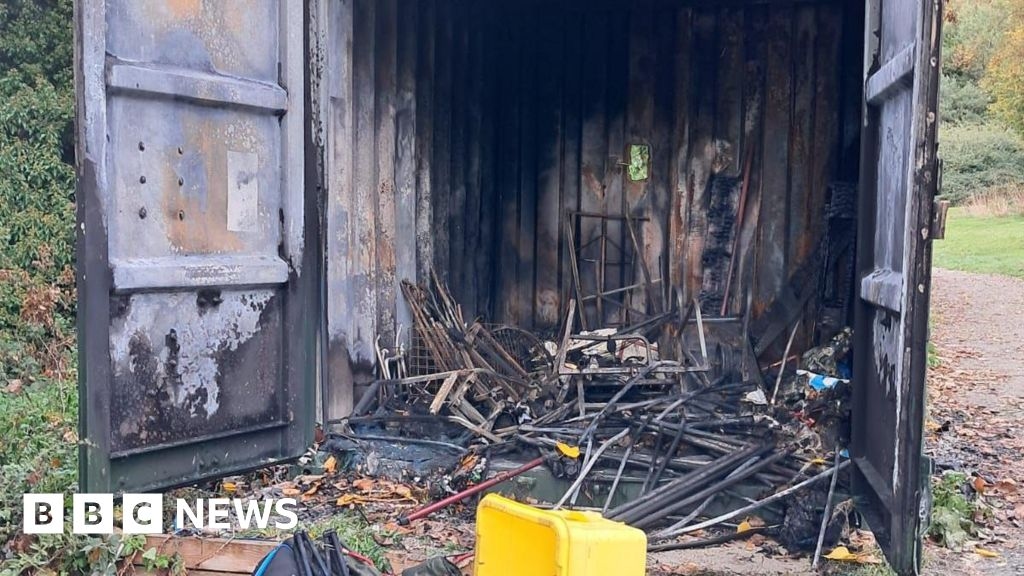 Fishing group 'devastated' after container fire