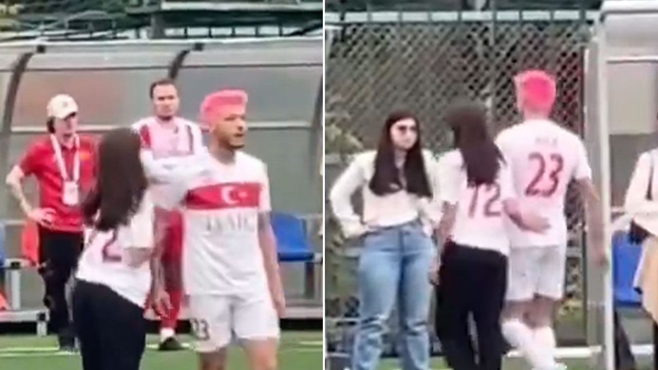 Tensão na partida! Hafsanur Sancaktutan agarrou seu amante Kubilay Aka pelo braço e o levou embora.